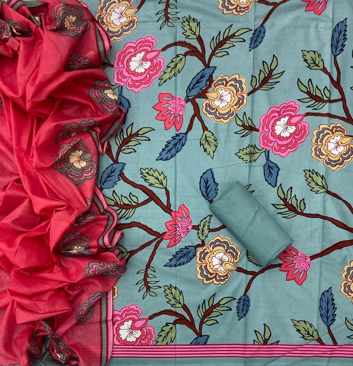 Enchant Print Pure Cotton Suits - Yanchi