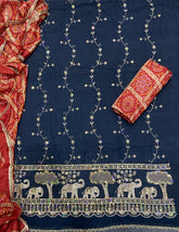 Fancy Shimmer Suit Set with Zari & Sequins Work