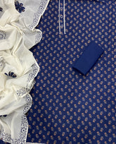 Luxury cotton Suit Set with Dhaga work