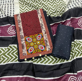 Luxury cotton Suit Set with Mirror work