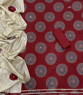 Luxury cotton Suit Set with sequence work