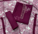 Fancy Musleen Suit Set with nack sequence work