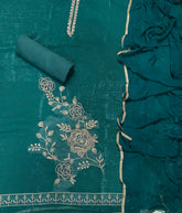 Fancy Crunchy Suit Set with Heavy Zari Thread & Sequence Work