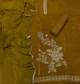 Fancy Crunchy Suit Set with Heavy Zari Thread & Sequence Work