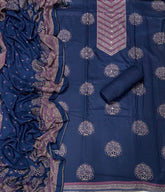 Premium Winter Pashmina Digital Print Suit Set with mirror work