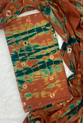 Allover Classic Tie Dye Suit (Dark - Brown - Green) - Yanchi