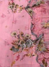 Bemberg Russian Silk, printed with embroidery(Ganga) - Yanchi