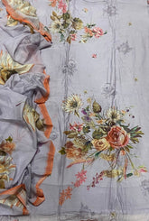 Bemberg Russian Silk, printed with embroidery(Ganga) - Yanchi