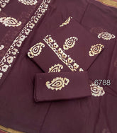 Block Print Elegant Cotton Suit Set - Yanchi