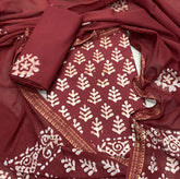 Block Print Elegant Cotton Suit Set - Yanchi