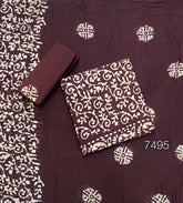 Block Print Elegant Cotton Suit Set - Yanchi
