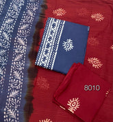 Block Print Elegant Cotton Suit Set - Yanchi