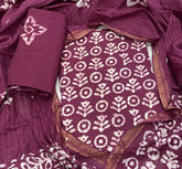 Block Print Elegant Cotton Suit Set - Yanchi