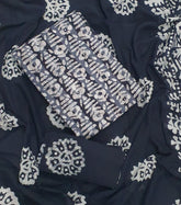 Block Print Elegant Cotton Suit Set (w/ Mirror Work) - Yanchi