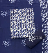 Block Print Elegant Cotton Suit Set (w/ Mirror Work) - Yanchi