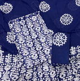 Block Print Elegant Cotton Suit Set (w/ Mirror Work) - Yanchi