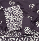 Block Print Elegant Cotton Suit Set (w/ Mirror Work) - Yanchi