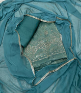 Classy Crush Jacquard Silk Suit Set with Stone Work - Yanchi