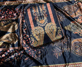 Classy Digital Print Winter Velvet Suit Set - Yanchi