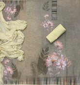 Classy Femora Linen Digital Print Suit Set with Swarovski Work - Yanchi