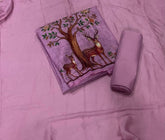 Classy Femora Linen Digital Print Suit Set with Swarovski Work - Yanchi