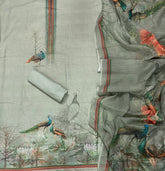 Classy Femora Linen Shimmer Silk Suit Set with Swarovski Work - Yanchi