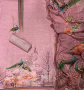 Classy Femora Linen Shimmer Silk Suit Set with Swarovski Work - Yanchi