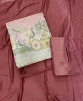 Classy Femora Linen Shimmer Silk Suit Set with Swarovski Work - Yanchi