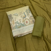 Classy Femora Linen Shimmer Silk Suit Set with Swarovski Work - Yanchi