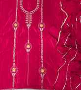 Classy Glass Organza Suit Set with Bits HandWork - Yanchi