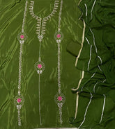 Classy Glass Organza Suit Set with Bits HandWork - Yanchi