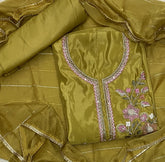 Classy Glass Organza Suit Set with Cutdana & sequence Work - Yanchi