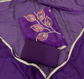 Classy Glass Organza Suit Set with Cutdana & sequence Work - Yanchi
