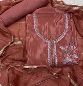 Classy Glass Organza Suit Set with Cutdana & sequence Work - Yanchi