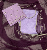 Classy Glass Organza Suit Set with Cutdana & Zari Thread Work - Yanchi