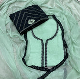 Classy Glass Organza Suit set with dhaga Work - Yanchi