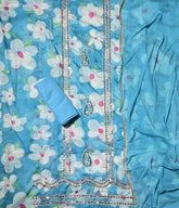 Classy Glass Organza Suit Set with Heavy Real Mirror Work - Yanchi