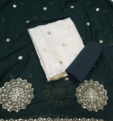 Classy Glass Organza Suit Set with Sequence & Zari Thread Work - Yanchi