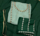 Classy Glass Organza Suit Set with Sequence & Zari Thread Work - Yanchi
