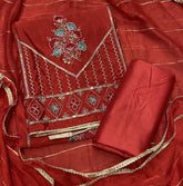 Classy Glass Organza Suit Set with Sequence & Zari Thread Work - Yanchi