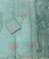 Classy Glass Organza Suit Set with Sequins & Zari Thread Work - Yanchi