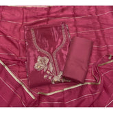 Classy Glass Organza Suit Set with Stone & Zari Thread Work - Yanchi