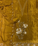 Classy Glass Organza Suit Set with Zari & Swarovski Work - Yanchi