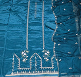 Classy Glass Organza Suit Set with Zari Thread Work - Yanchi