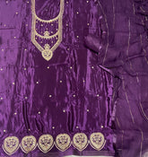 Classy Glass Organza Suit Set with Zari Thread Work - Yanchi