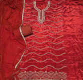 Classy Glass Organza Suit Set with Zari Thread Work - Yanchi