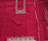 Classy Glass Organza Suit Set with Zari Thread Work - Yanchi