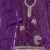 Classy Glass Organza Suit Set with Zari Thread Work - Yanchi