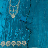 Classy Glass Organza Suit Set with Zari Thread Work - Yanchi