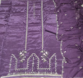 Classy Glass Organza Suit Set with Zari Thread Work - Yanchi